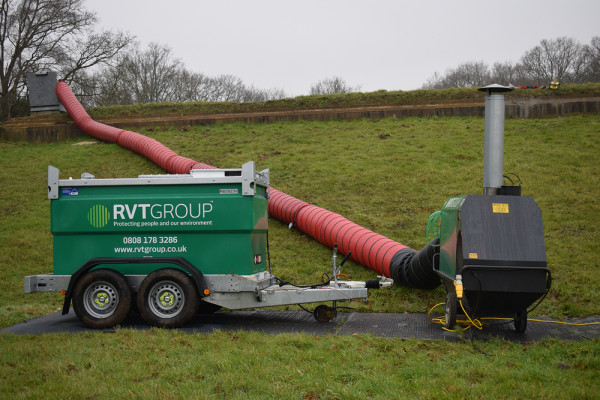 Carousel 1 - indirect oil fired heater next to a fuel buggy 1