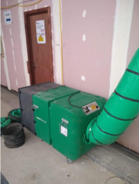 Dustex DustMaster Pro and ducting extracting dust on site