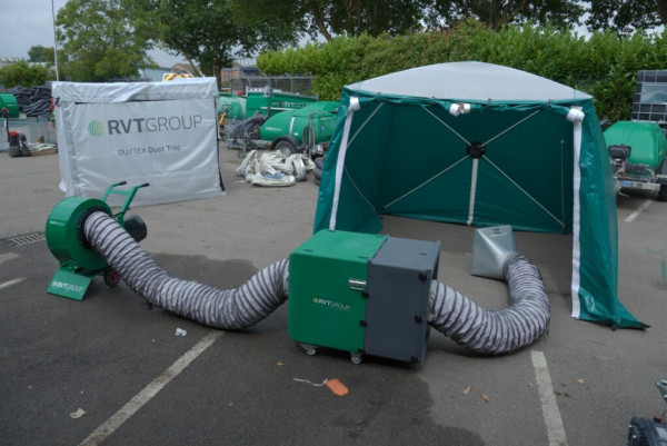 Dustex pop up tent enclosure and full dust extraction solution