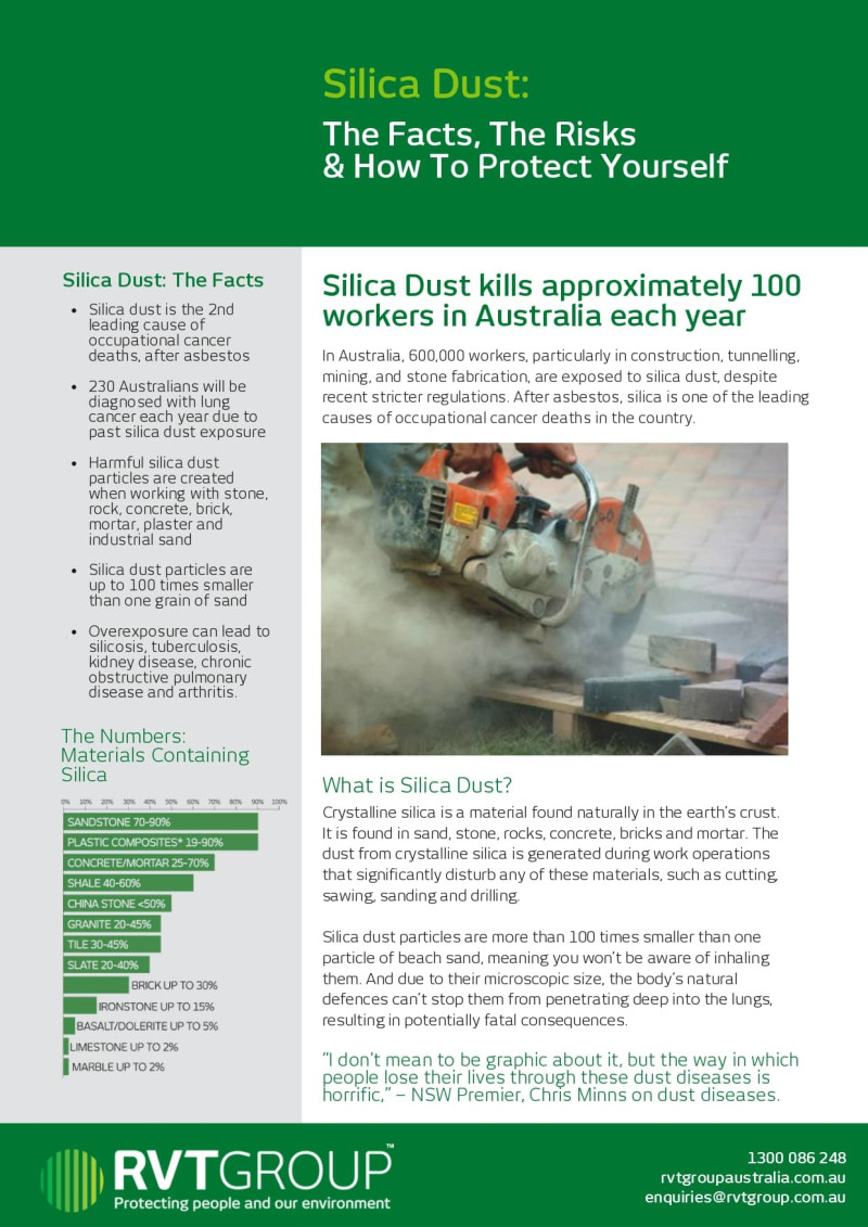 Whitepaper: Understanding the Dangers of Silica Dust — Risks, Regulations and Controls